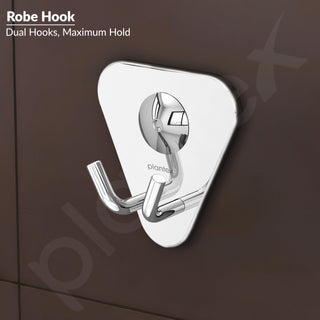 Plantex Pyramid High Grade Stainless Steel Robe Hook for Bathroom/Cloth Stand/Towel Hanger/Bathroom Accessories (Chrome) - Pack of 1