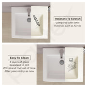 Plantex Ceramic Wall Hung Basin with 10 Years Glaze Warranty by Plantex/Washbasin for Bathroom/Wall Mounted Wash Basin/Sink for Living Room (Laric, White)