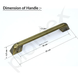 Plantex Door Handle/Main Door Handle/14 Inch Pull-Push Handle for Home & Office/3 Years Warranty Pack of 1 (SH-351, Brass Antique)