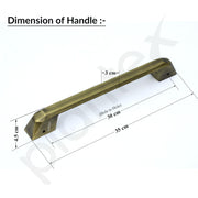 Plantex Door Handle/Main Door Handle/14 Inch Pull-Push Handle for Home & Office/3 Years Warranty Pack of 1 (SH-351, Brass Antique)