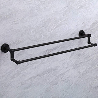 Plantex Premium Stainless Steel & Aluminum Towel Rod/Towel Hanger for Bathroom/Towel Rod/Stand/Bathroom Accessories (24 Inch-Black)