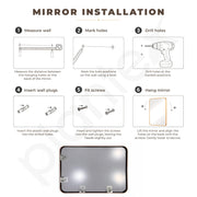 Plantex Aluminium Frame Mirror for Wall/Rectangle Wall Mount Mirror for Bedroom/Dressing Room/Living Room/Entryway - (24x32 Inch-Gold)