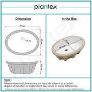 Plantex Under Mount Basin for Bathroom/Undercounter Ceramic Wash Basin with 10 Years Glaze Warranty by Plantex/Basin for Home/Hotel (22.5x17x4.5 Inch - White-Zola)