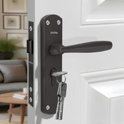 Plantex Heavy-Duty Door Lock/Door Handle Set with 3 Years of Warranty/Mortise Lock with 3 Keys, Brass Lockbody & Cylinder (8135 - Grey)