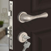Plantex Brass Premium Door Lock/Mortise Lock for Door with 3 Years of Warranty - Robust Door Lock for Home with Brass Lock Body & Cylinder (7054 – Satin White)