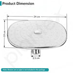 Plantex ABS Shower Head for Bathroom/10x8 Inch Rain Shower Head/Pressurized Overhead Shower/Self Cleaning Shower Head/Water Saving – (Chrome, D326)
