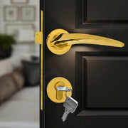 Plantex Mortise Door Lock for Home/Main Door Lock with 3 Years of Warranty/Door Handle Lock Set with Brass Lock Body & Cylinder (7128, PVD Gold)
