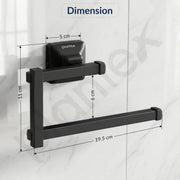 Plantex 304 Grade Stainless Steel Napkin Holder for Washbasin/Towel Hanger for Kitchen/Towel Holder/Bathroom Accessories - Squaro (Black)