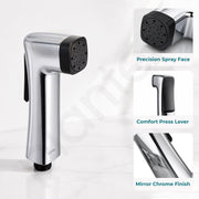 Plantex Health Faucet Gun Only/ABS Plastic Jet Spray for Bathroom/Hand Gun/Health Faucet Gun- Pack of 1 (Chrome & Black)