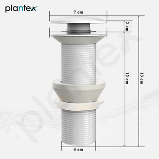Plantex Pure Brass Waste Coupling 5 Inch/Waste Coupling for Wash Basin/Coupling for Drain Out let System Full Thread - Pack of 1 (Ceramic White)