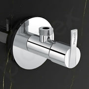 Plantex Pure Brass Angle Valve for Bathroom with Brass Wall Flange and Teflon Tape/Angle Cocke for Bathroom-7 Year Warranty by Plantex [AQ-1405-Mirror Chrome]