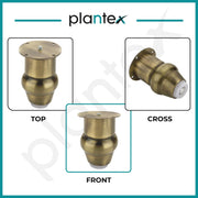 plantex 4 Inch Sofa Legs for Bed Furniture/Sofa Legs for Table/Sofa Support Legs with Rubber Grip (Brass Antique Finish, 8 Pcs)