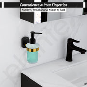 Plantex 304 Grade Stainless Steel Liquid Soap Dispenser/Shampoo Dispenser/Handwash Dispenser/Bathroom Accessories - Pack of 1 (Parv-Gold & Black)