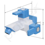 Plantex ABS Plastic ES-117 Single Lever 2 in 1 tap for Kitchen with Plastic Flange for Bathroom Wash Basins (Blue & White)