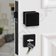 Plantex Heavy Duty Door Lock/Main Door Mortise Lock Handle/Handle Set for Home/Office/Door Accessories - (PT-011, Black)