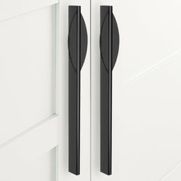 Plantex Cabinet Handle/Kitchen Cabinet Door Handle/Wardrobe/288 mm Cupboard Handle/Door Pull-Push Handle for Home/Office - Pack of 2 (Black)
