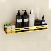 Plantex Shelf for Bathroom/Stainless Steel Shelf/Multipurose Shelf for Bathroom/Bathroom Accessoriece - (15 x 5 Inch, PVD Gold)