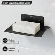 Plantex Stainless Steel Soap Holder for Bathroom/Wall Mounted Soap Holder/Soap Dish/Bathroom Accessories (Black)
