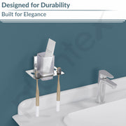 Plantex 304 Grade Stainless Steel Tooth Brush Holder/Tumbler Holder/Bathroom Accessories - Iris (chrome)