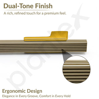 Plantex Cabinet Handle/288mm Handle for Cabinet/Door Pull-Push Handle for Home/Office/Hotel - Pack of 1 (Brass Antique & Gold)