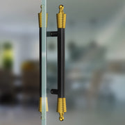 Plantex Heavy Duty Door Handle for Main Door/14-inches Main Door Handle/Pull Push Door Handle for Wooden & Glass Door - Pack of 1 (Black and Gold) - 3 Years Warranty