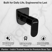 Plantex Pure Brass 25 mm Urinal Flush Valve with Teflon Tape & Wall Flange -7 Year Warranty (ORN-220-PVD Black)