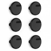 Plantex Knobs for Drawers/Drawer Knobs/Round Knob for Cabinets/Pull-Push Knob for Kitchen/Bedroom/Drawer - Pack of 6 (SH-433, DC-Black & Z-Black)