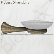 Plantex Smero Pure Brass Glass Soap Holder for Bathroom & Kitchen/Soap Stand/Case/Dish/Bathroom Accessories - Contrive (Rich Antique)