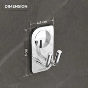 Plantex High Grade Stainless Steel Robe Hook for Bathroom/Cloth Hanger for Wall/Hooks for Wall/Bathroom Accessories - Chrome (Dream)