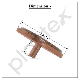 Plantex Knobs for Drawer/Round Drawer Knobs/Knobs for Cabinets/Pull-Push Knobs for Kitchen/Bedroom Drawer - Pack of 4 (Big, Rose Gold & Wood)