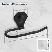 Plantex Royal Self Adhesive Stainless Steel Napkin Ring/Towel Ring/Napkin Holder/Bathroom Accessories (Black, Powder Coated)