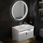 Plantex Unbrekable Plywood Vanity Set for Bathroom/Wall Mount Wash Basin with Cabinet Full Set/Bathroom Organizer with Mirror, Coupling & Cabinet Motion Sensor Light (NZBC - 38)