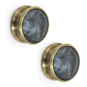 Plantex Knobs for Drawers/Drawer Knobs/Round Knob for Cabinets/Pull-Push Knob for Kitchen/Bedroom Drawers - Pack of 2 (Brass Antique)