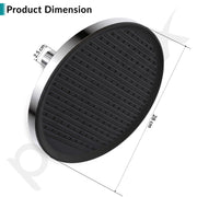 Plantex ABS 11 Inch Round Head Shower/Overhead Rain Shower for Home/Hotel/Adjustable Shower Head for Bathroom - Pack of 1 (Chrome, D-XM95)