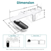 Plantex Bidet Attachment for Toilet Seat/Non-Electric Dual Nozzle Front & Rear Wash/Self-Cleaning Retractable Nozzles/Adjustable Water Pressure/Easy DIY Install -(White & Black)