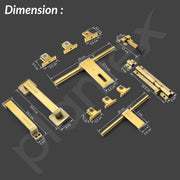 Plantex Stainless Steel Door Kit for Single Door/Door Accessories (10-inch Al-Drop,8-inch Latch,2 Handles,7-inch Tower Bolt and 4-inch Door Stopper-(Brass Antique & Gold)
