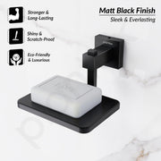 Plantex 304 Grade Stainless Steel Wall Mounted Soap Holder for Bathroom/Soap Stand/Soap Dish/Bathroom Accessories - Splash (Black)