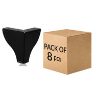 Plantex 4 Inch Sofa Legs for Bed Furniture/Sofa Legs for Table/Sofa Support Legs with Rubber Grip (Black, 8 Pcs)