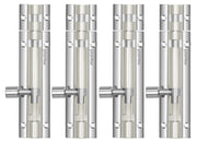 Plantex Stainless Steel 4 inch Tower Bolt/Tower Bolt for Home/Offices Doors and Windows/Tower Bolt for Main Door/Door Latch/Kundi/Chitakini/Door Latch for Windows (Chrome, Pack of 4)