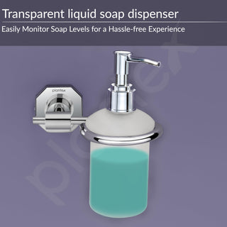 Plantex 304 Grade Stainless Steel Hand Wash Holder for Wash Basin Liquid Soap Dispenser Bathroom Accessories - Nipron (Chrome)