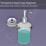 Plantex 304 Grade Stainless Steel Hand Wash Holder for Wash Basin Liquid Soap Dispenser Bathroom Accessories - Nipron (Chrome)