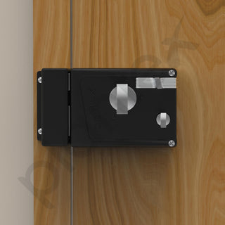 Plantex Heavy Duty Night Latch Door Lock with Key & Knob for Main Door/Inside Opening for Home,Hotel,Office - Pack of 1 (Z-Black)