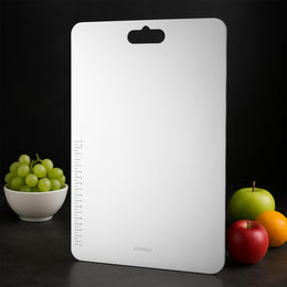 Plantex Stainless Steel Chopper Board/Vegetable Cutting Board/Chopping Board for Kitchen/Anti-Bacterial, Scratch-Resistant, Durable, Non-Slip & Knife Friendly Cutting Pad (Size - 31 x 20.5 x 0.1 Cm)