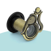 Plantex Solid Brass Door Eye/Door Lens/Door Eye Viewer/Eye Hole for Main Door/180 Degree Ultra Clear Door Viewer for Safe and Secure Home/Office/Hotel - Pack of 2 (Brass Antique)