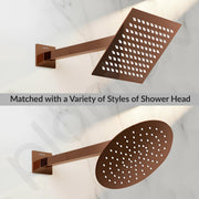 Plantex 12-Inch Shower Arm for Overhead Shower/Stainless Steel Shower Pipe/Wall Mount Bathroom Fitting with Â½-Inch Thread - Pack of 1 (Rose Gold)