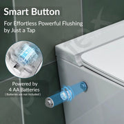 Plantex Ceramic Wall Mount Western Commode/Rimless Western Toilet with Soft Closing Toilet Seat/Rectangular Tankless Commode/Smart Flush Wall Hung Toilet - P Trap Outlet (White)