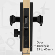 Plantex Main Door Lock/Mortise Lock for Door/6-Lever Lock Mechanism with 3 Years of Warranty - Robust Door Lock for Home with Brass Lock Body & Cylinder(8116 - DC-Black & Z-Black)