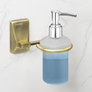 Plantex 304 Grade Stainless Steel Liquid Soap Dispenser/Shampoo Dispenser/Hand Wash Dispenser for Bathroom - Crystal (Brass Antique)