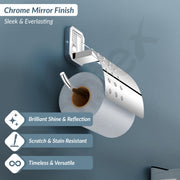 Plantex 304 Grade Stainless Steel Toilet Paper Roll Holder/Toilet Paper Holder in Bathroom/Kitchen/Bathroom Accessories Pack of 1, Cute (Chrome)