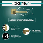 Plantex Heavy Duty Door Lock - Main Door Lock Set with 3 Keys/Mortise Door Locks for Home/Office/Hotel (7107 - Brass Antique)